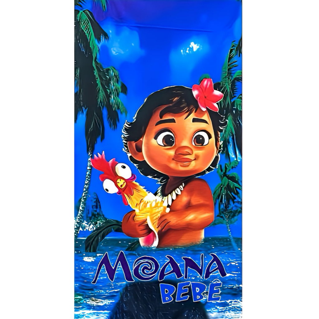 Toalha de Banho infantil felpuda Moana Baby AZ - Ótima Qualidade