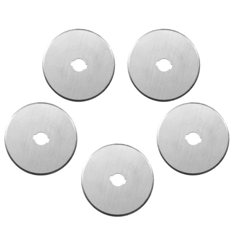Kit Com 5 Lâminas Disco Para Cortador Circular 60mm Newz Alta Precisão Durabilidade Tecido Papel EVA