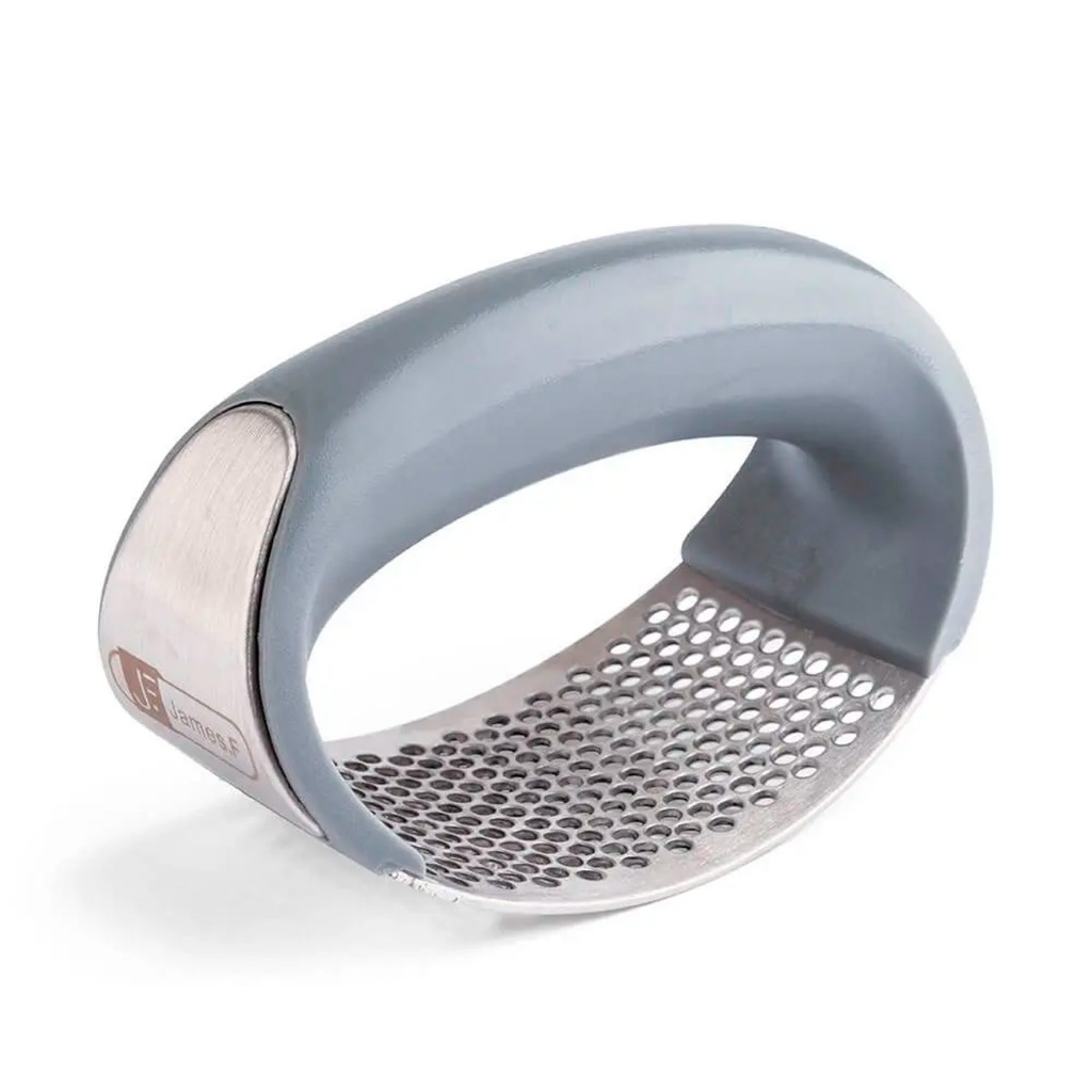 Espremedor de Alho Inox 11cm com Cabo Ergonômico Prensa Triturador Manual James.F