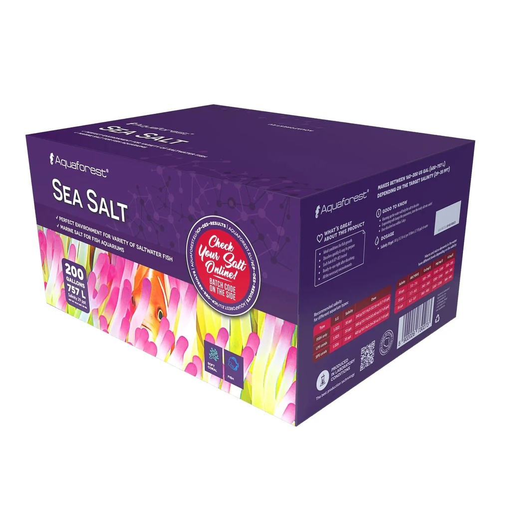 Sal Aquaforest Reef Salt 25kg Caixa para Aquarios Marinhos