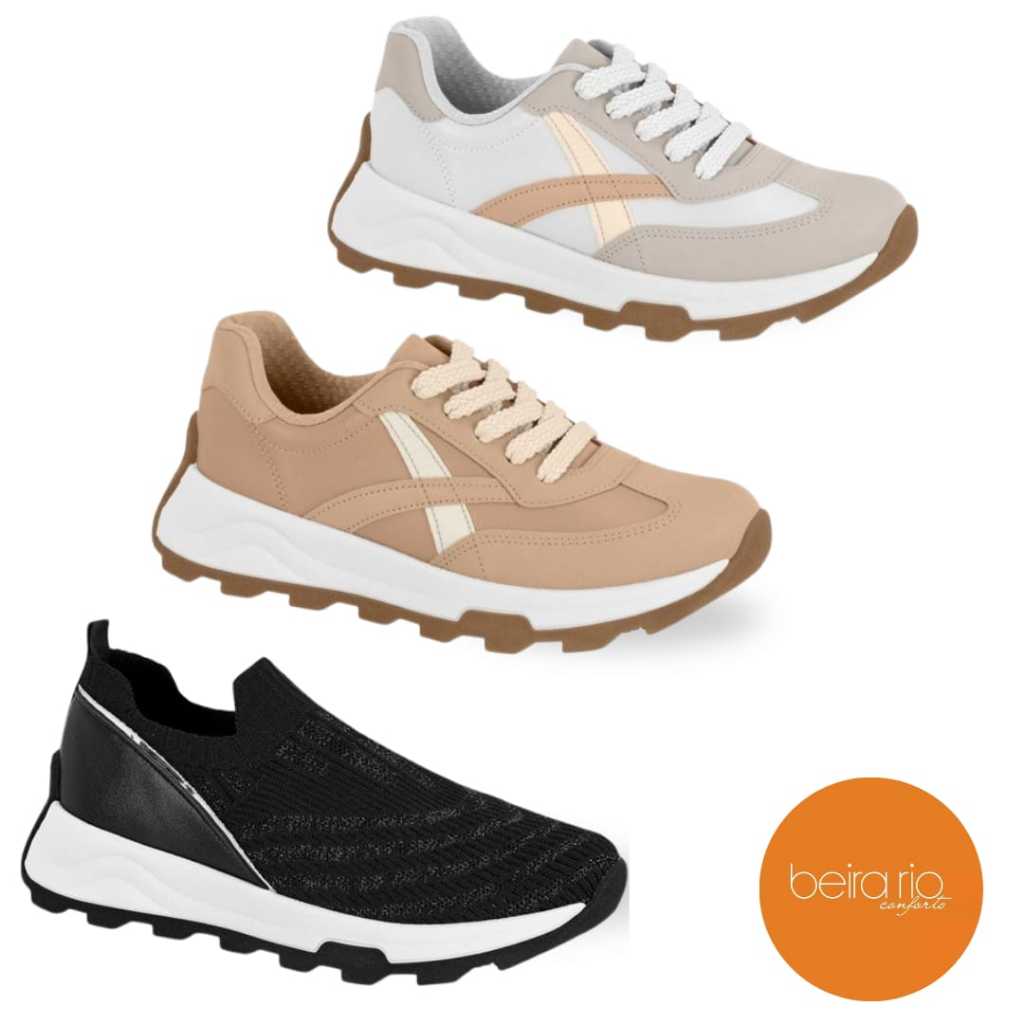 Tênis Beira Rio Casual Feminino Tratorado 4328.104 em Oferta na Shopee