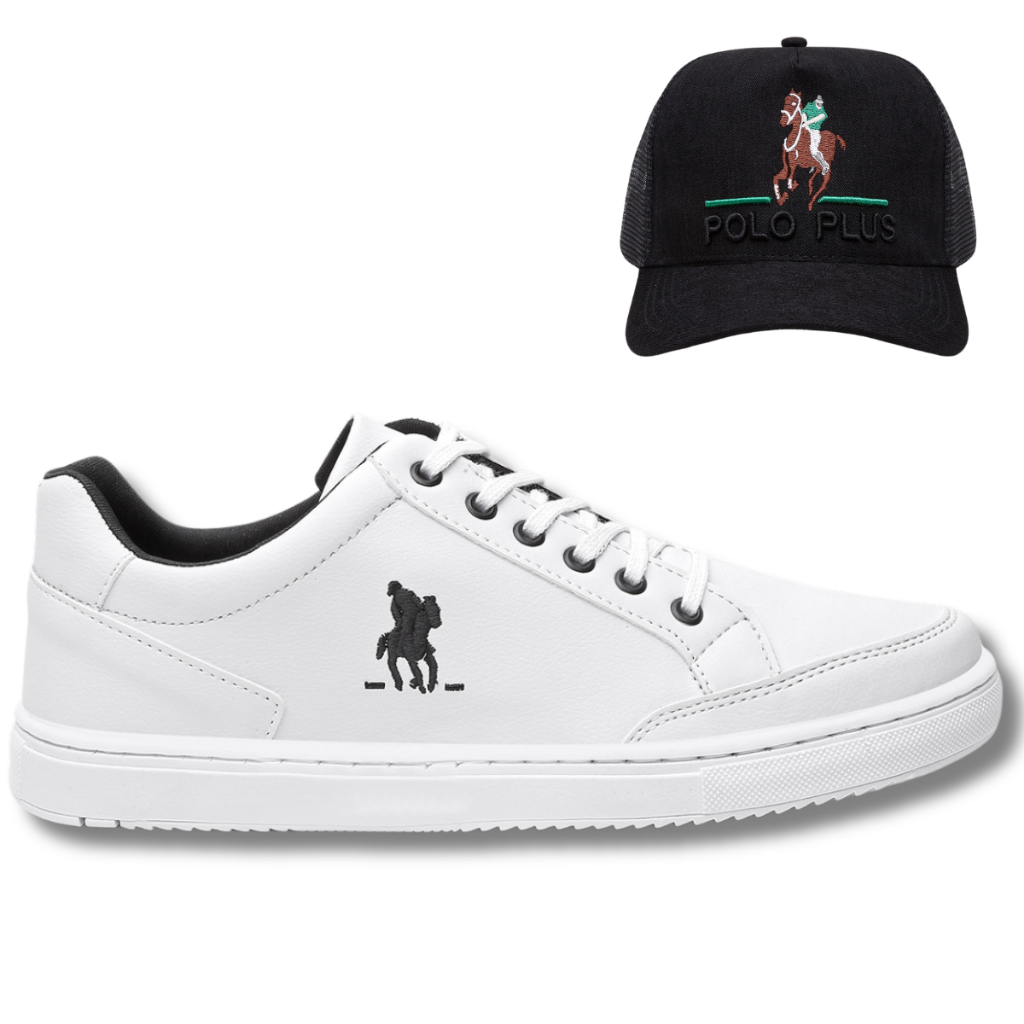 Sapatênis Masculino Polo Plus Original + Boné Brinde Promoção