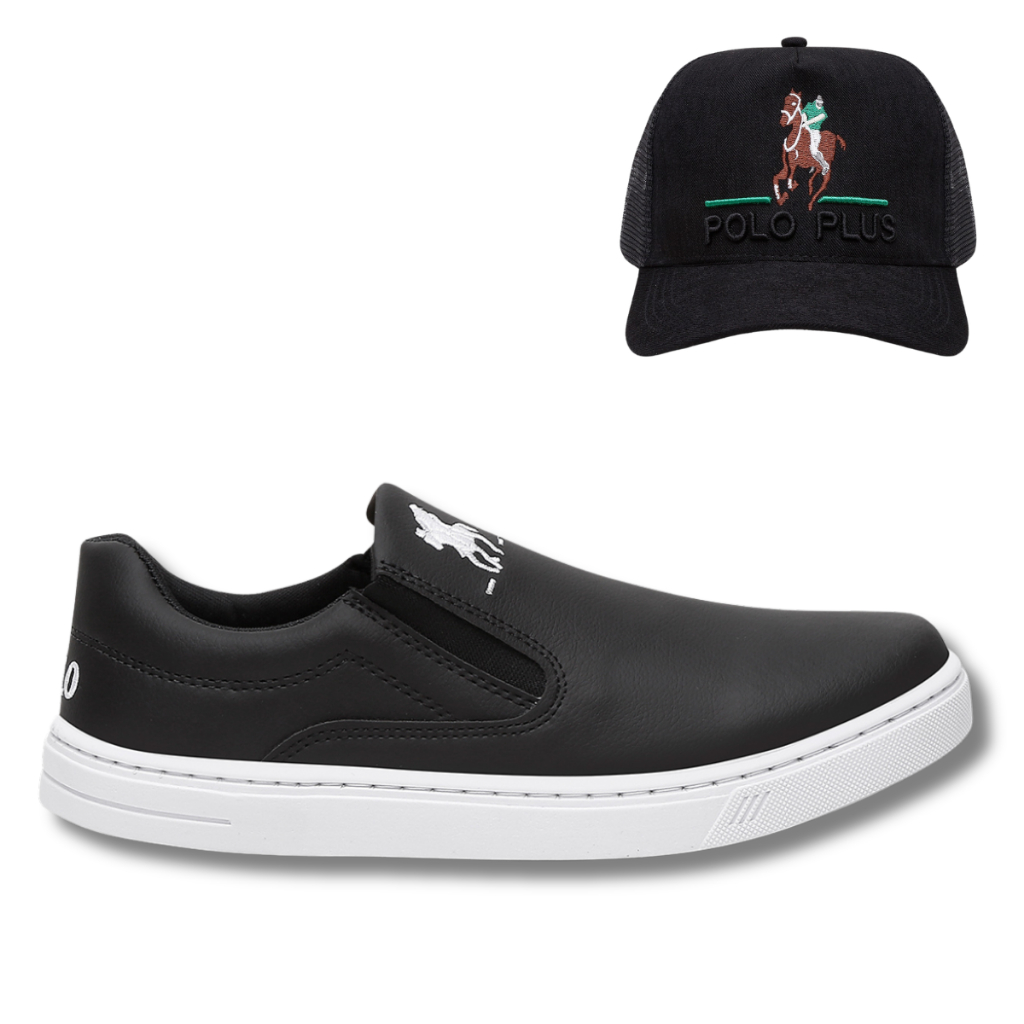 Kit Boné + Tênis Casual Polo Plus Original