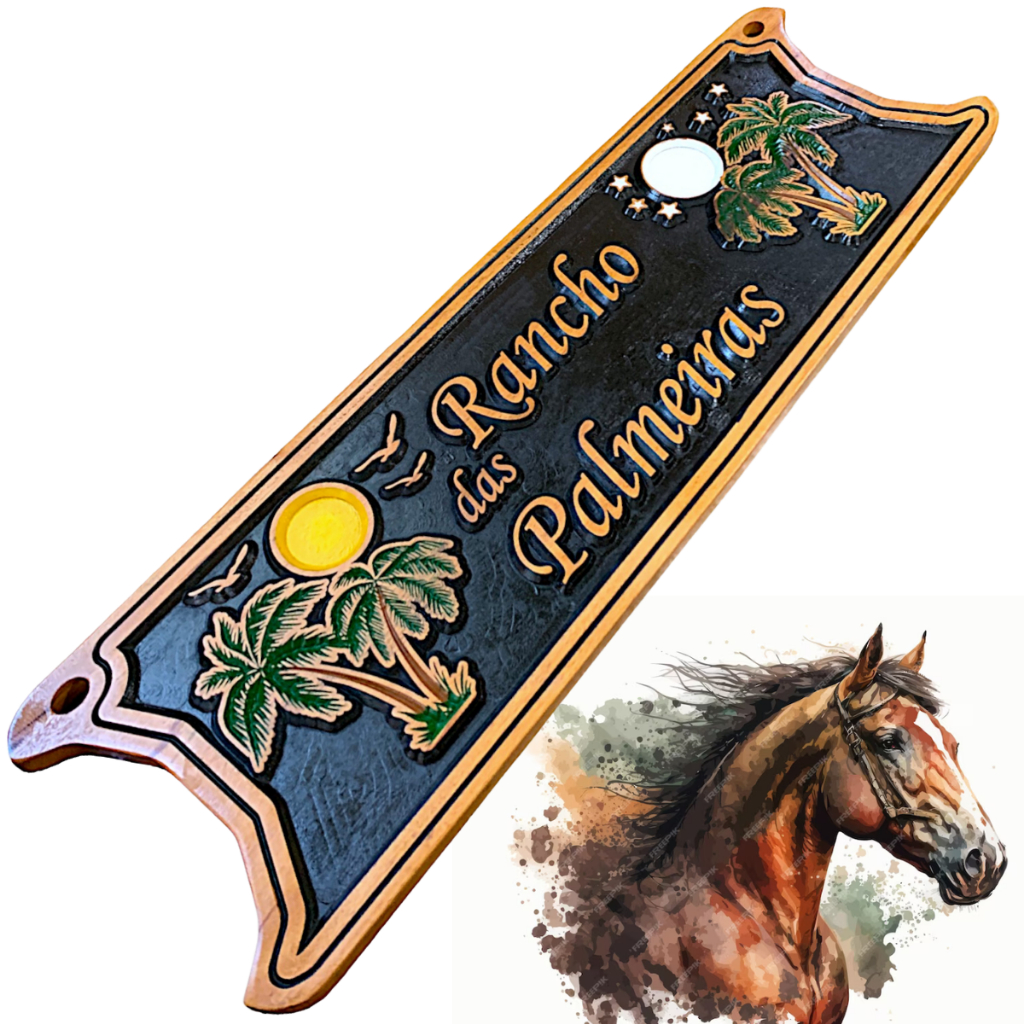 Placa Personalizada de Sítio Chácara Fazenda Porteira Rancho | Entalhada Em Madeira Maciça Decoração em Oferta na Shopee