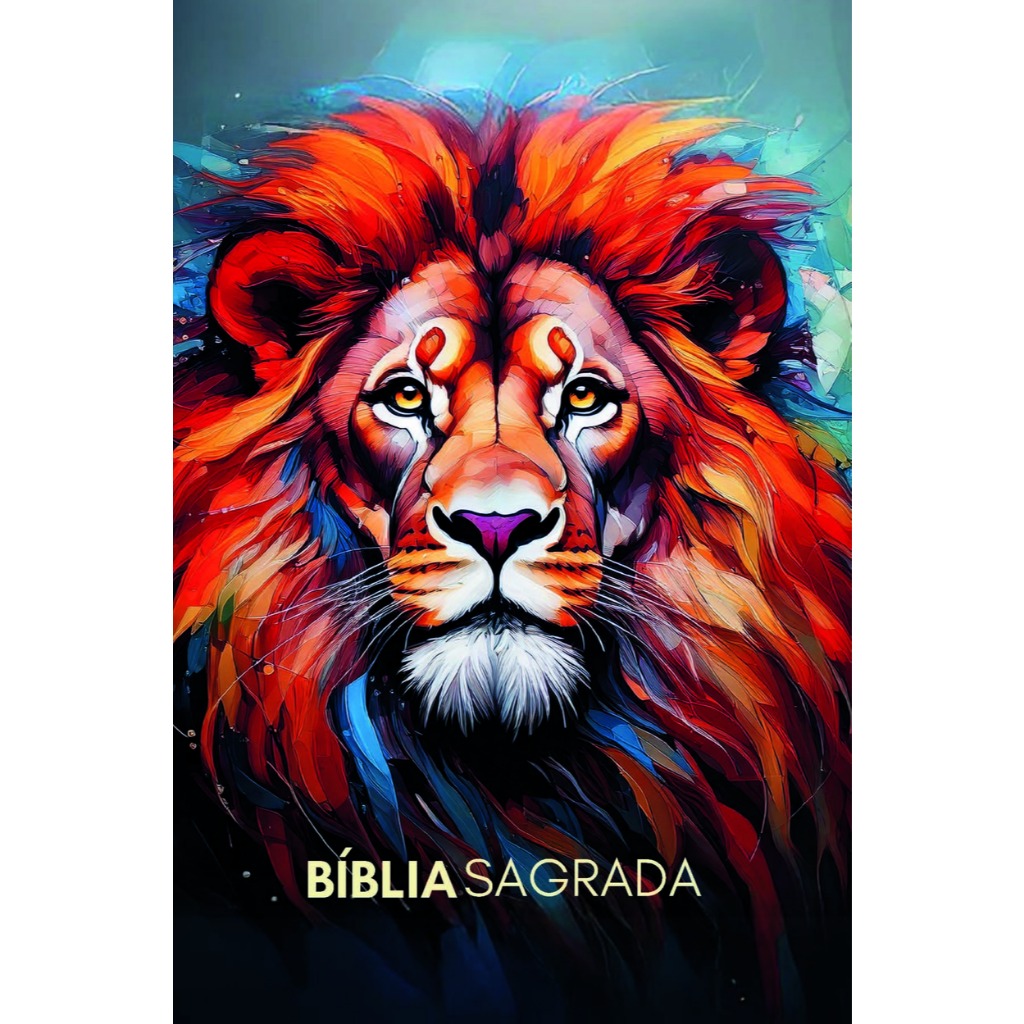 Detalhes do Bíblia Sagrada BKJ - Leão de Judá Colorido - Capa Dura