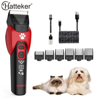 Máquina de Tosa Pet Profissional + Lâmina Extra Sem Fio Bivolt Para Gatos e Cachorro Hatteker