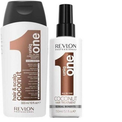 Kit Revlon Uniq One Coconut Shampoo 300ml + Leave-in 150ml