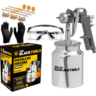 Pistola Sucção The Black Tools Preta 1000ml 4bar Preta 1000ml + Luva + Óculos em Oferta na Shopee
