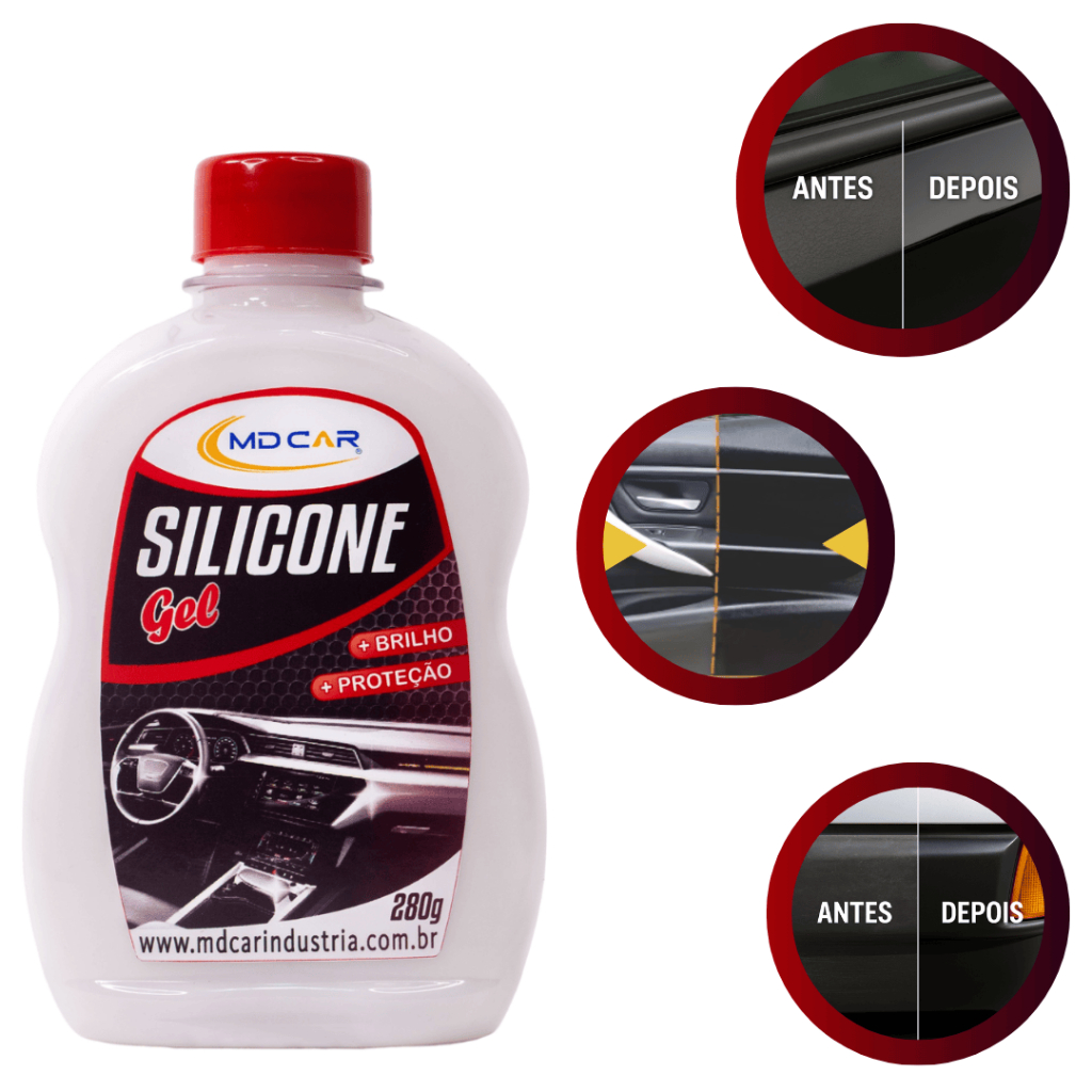 Silicone Gel - Silicone Automotivo - Hidratante Restaurador de Plástico Automotivo ! ✨💎 em Oferta na Shopee