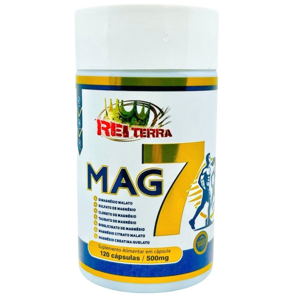 Magnésio 7 em 1 120cápsulas - Rei Terra em Oferta na Shopee