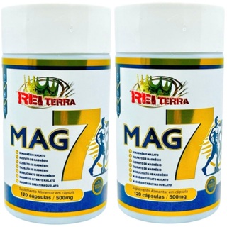 Kit 2 Magnésio 7 em 1 240cápsulas - Rei Terra em Oferta na Shopee
