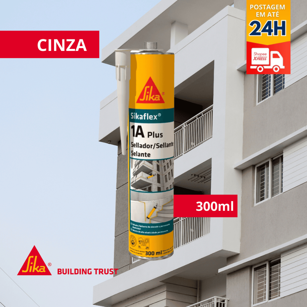Sikaflex ®-1A Plus Selante Para Juntas Cinza Cartucho 300ml / 435G - SIKA