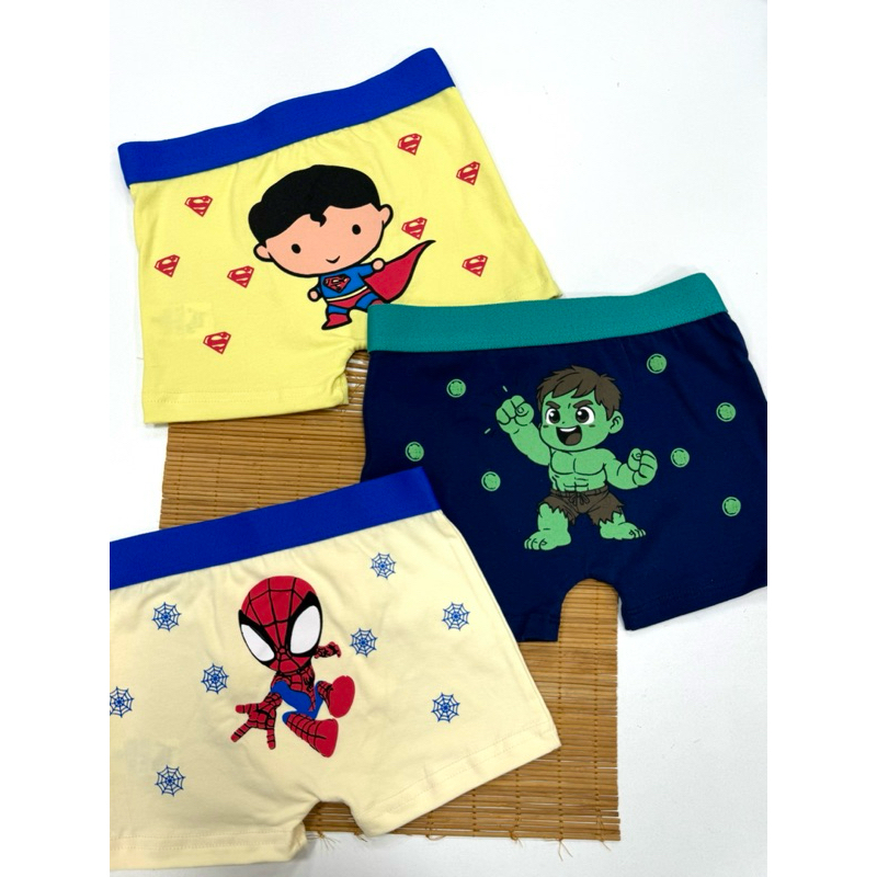 kit 3 cuecas boxer sortido menino infantil personagens algodão premium