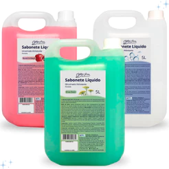 Sabonete Liquido 5 Litros C/ Hidratante - Erva Doce, Romã Com Maçã, Neutro, Floral