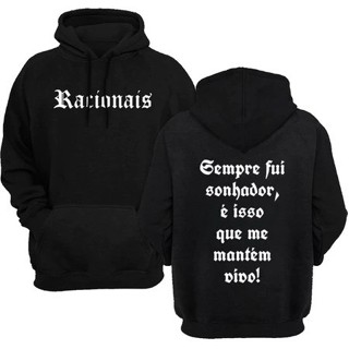 Moletom Masculino Feminino Capuz Racionais Canguru Unissex em Oferta na Shopee