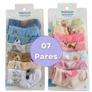 Kit meia bebê Pimpolho menino e menina recém nascido SEMANINHA em Oferta na Shopee
