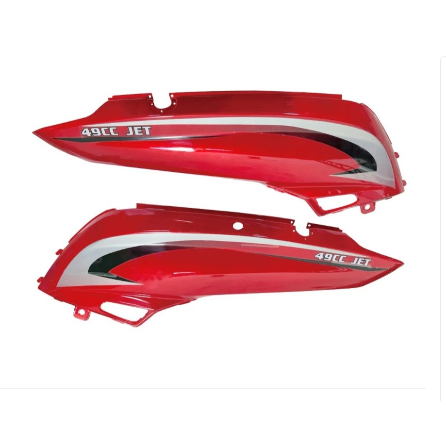 Kit Carenagem Rabeta Lateral Shineray Da Jet50 Vermelha