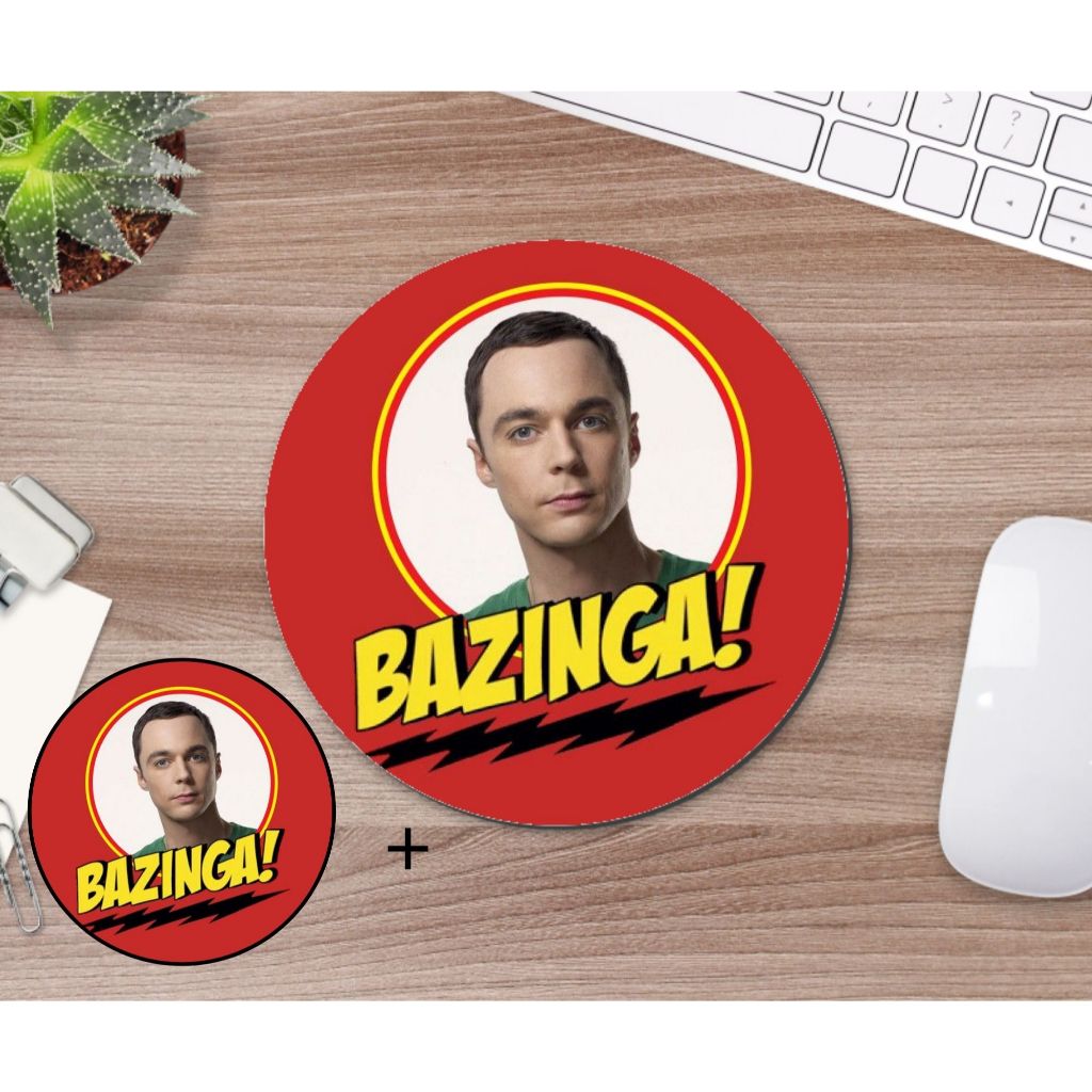 Mouse Pad e Porta Copo Série The Big Bang Theory Geek Nerd
