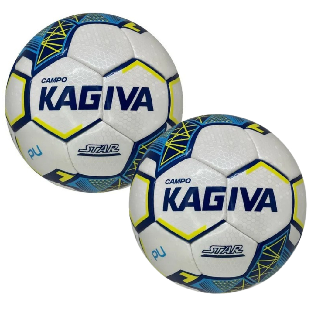 Kit 2 Bolas Futebol Campo Kagiva Star Costurada