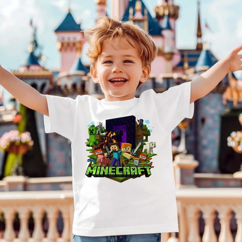 CAMISETA INFANTIL MINECRAFT CAMISETA GAMER
