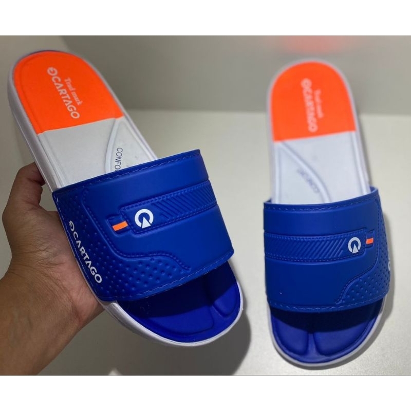 Chinelo Slide Confort Cartago Masculino lançamentos Confortável Pronta Entrega