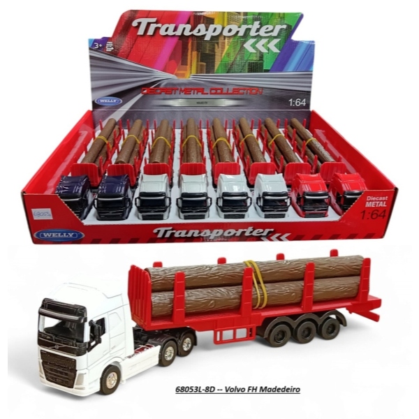 Miniatura Conjunto Cavalo Volvo Fh 500 MADEIREIRO ESCALA 1:64!