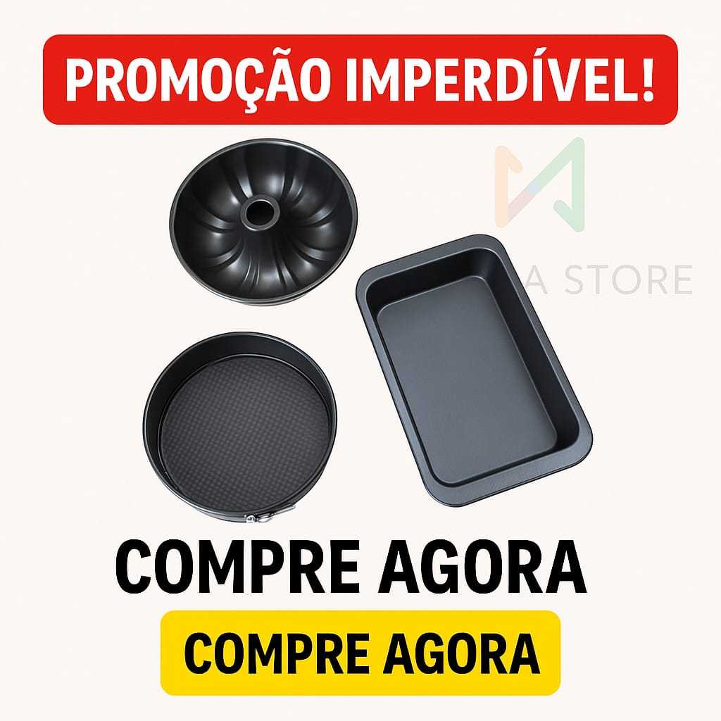 FORMAS ASSADEIRAS ANTIADERENTES , BOLO, PUDIM E FUNDO REMOVÍVEL em Oferta na Shopee