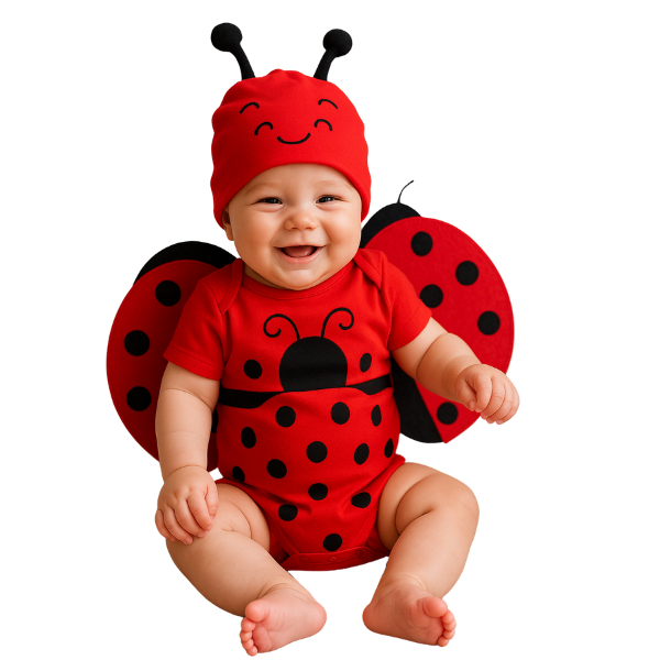 Body Bebê Temático Mesversario Fantasia Infantil  Menina Joaninha em Oferta na Shopee