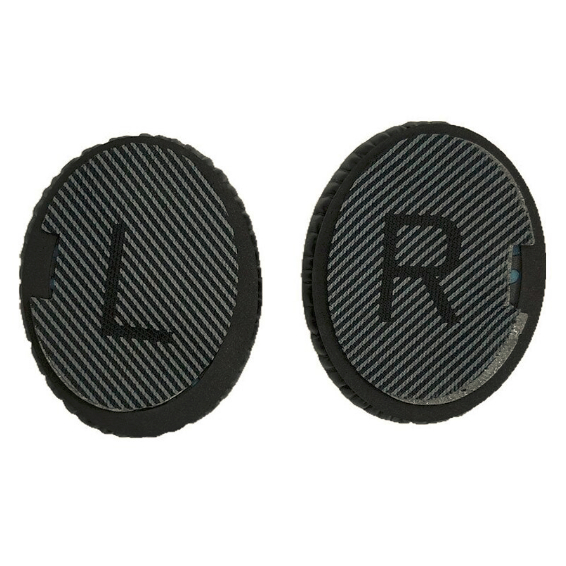 Par de Espumas Almofadas Compatíveis Bose Qc15 Qc25 Ae2 Qc35 Qc45 Fundo Cinza LR Espumas Earpads