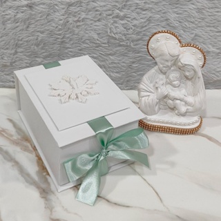 CAIXA CONVITE PARA PADRINHOS DE BATISMO + SAGRADA FAMÍLIA em Oferta na Shopee