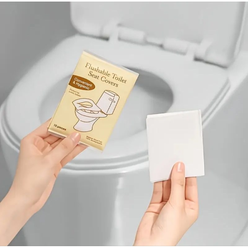 Capa para assento de privada higiênico biodegradável descartável 10 assentos descartáveis em Oferta na Shopee