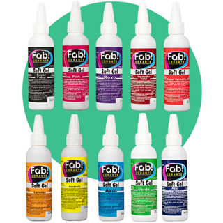 Kit 10 Unidades Corante Soft Gel Fab 25g Comestível Softgel Para Bolo Chantilly Confeitaria Padaria em Oferta na Shopee