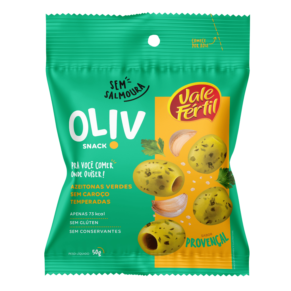 Vale Fértil Snack De Azeitona Verde Provençal Oliv Pacote 50G
