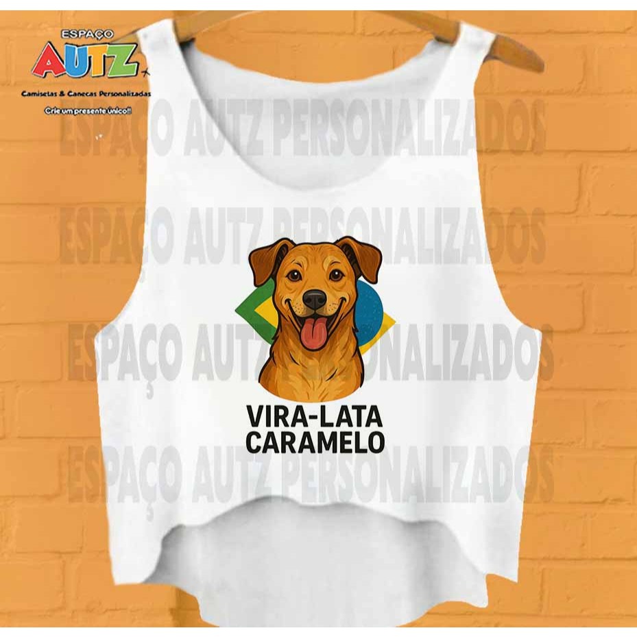 Caiseta Vira lata Caramelo - cachorro pet - babylook unissex ou regata cropped