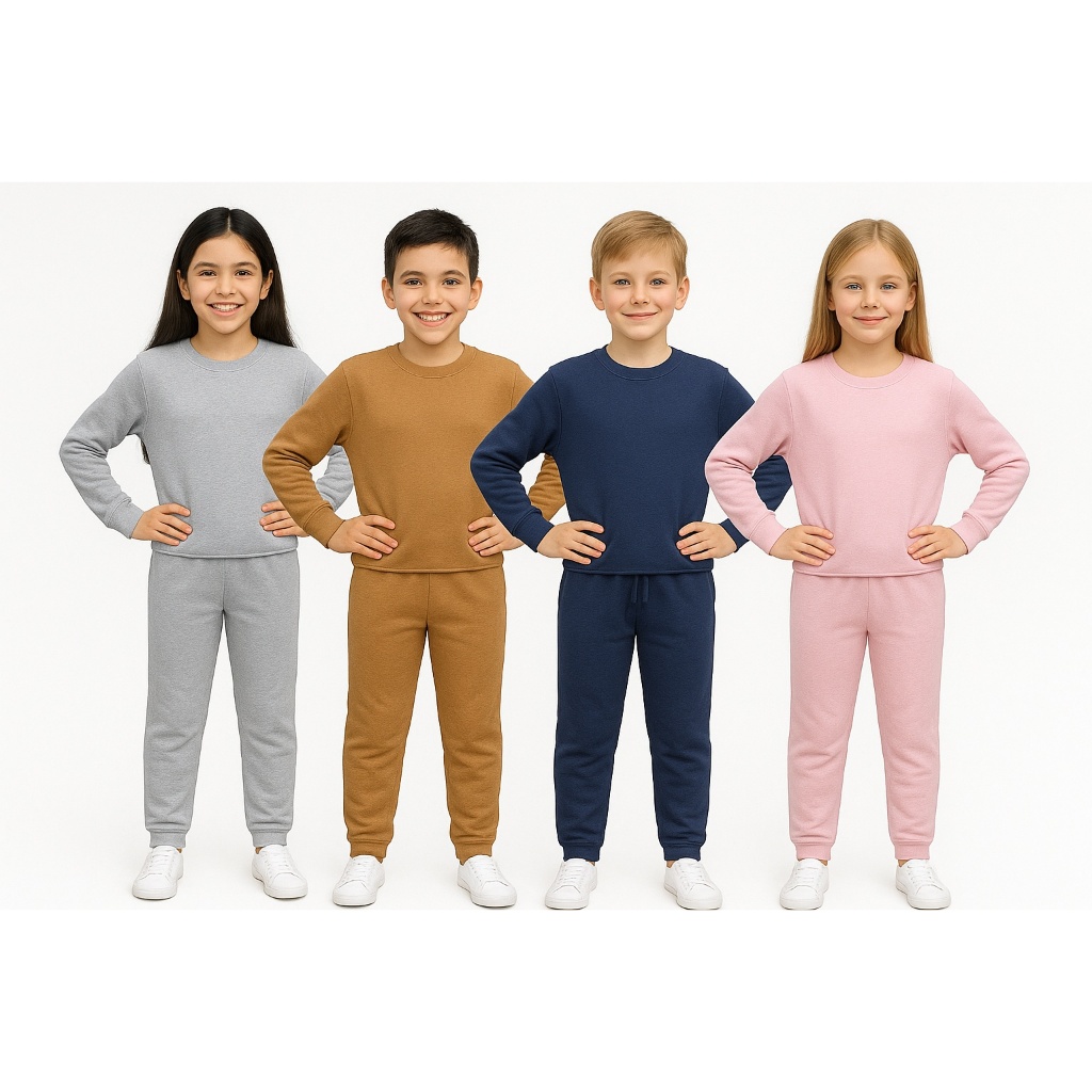 Conjunto de moletom  infantil menino e menina 02 ao 12 pelúciado quentinho e confortável.