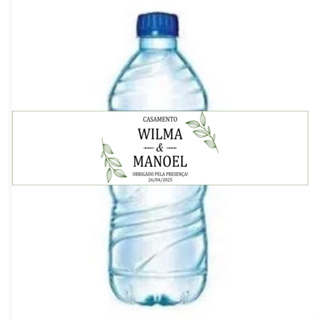 Rótulo Adesivo em Vinil para garrafinha d'água 500ml - Tema Casamento em Oferta na Shopee