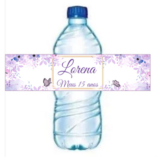 Rótulo Adesivo em Vinil para garrafinha d'água 500ml - Aniversário 15 Anos em Oferta na Shopee