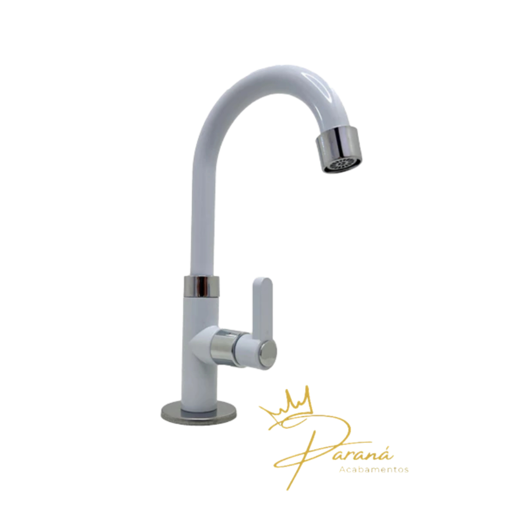 Torneira Para Lavatório Bancada Abs Branca 1198  1/4 De Volta em Oferta na Shopee
