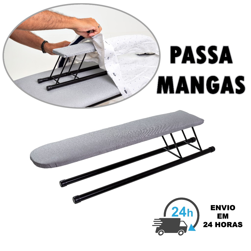 Tábua de Passar Manga Portátil Resistente Leve Passa Roupa Ferro Retrátil Manta Térmica Taboa Fecha