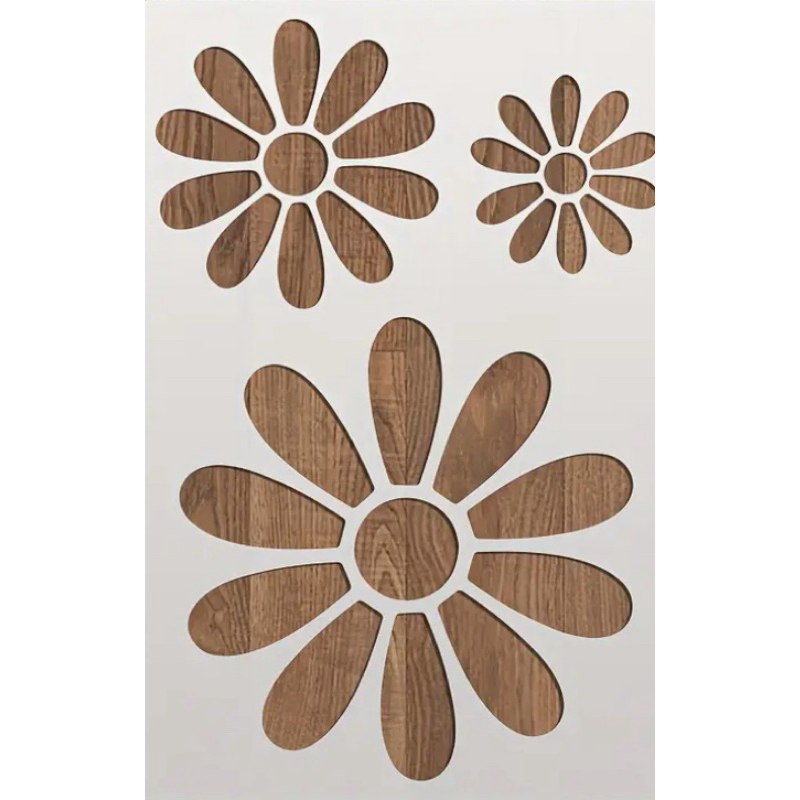 Stencil de Flor Margarida Tamanho 23 cm x 16 cm em Oferta na Shopee