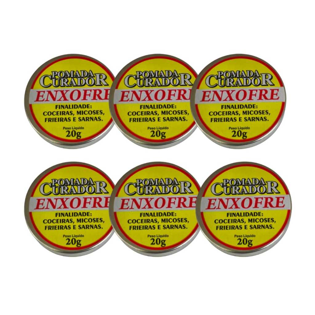 Kit 6UN Pomada Enxofre 20g - Curador em Oferta na Shopee