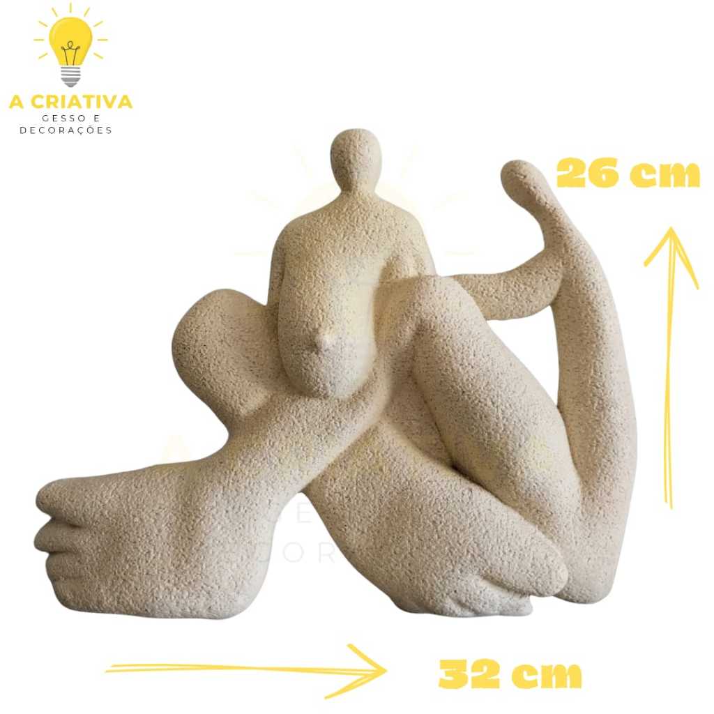 Estatueta ANTROPOFAGIA Estátua Decoração Abaporu Tarsila do Amaral arte em gesso peça luxo prom