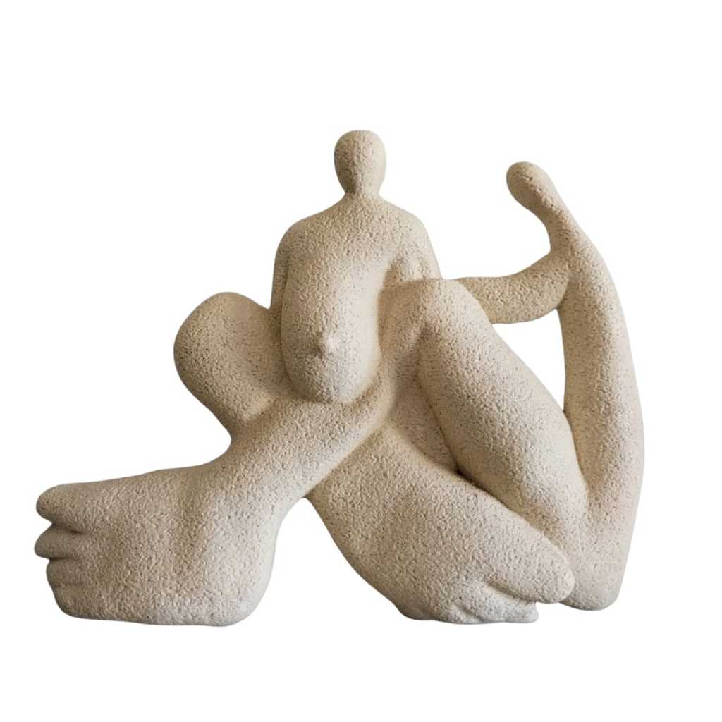 Estatueta ANTROPOFAGIA Estátua Decoração Abaporu Arte Moderna Tarsila do Amaral Gesso Peça Luxo