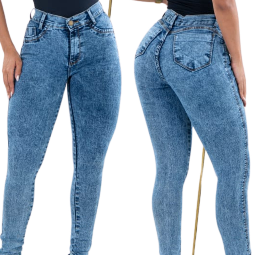 Calça Jeans Femenina Com Elastano Skinny Cintura Alta