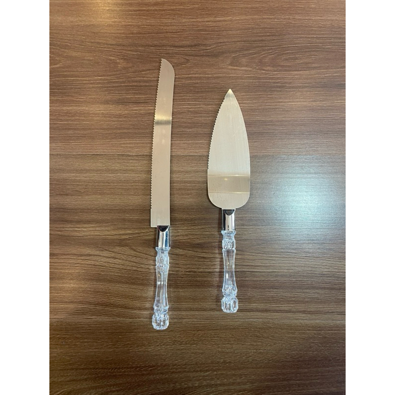 kit para bolo espátula + faca originais .