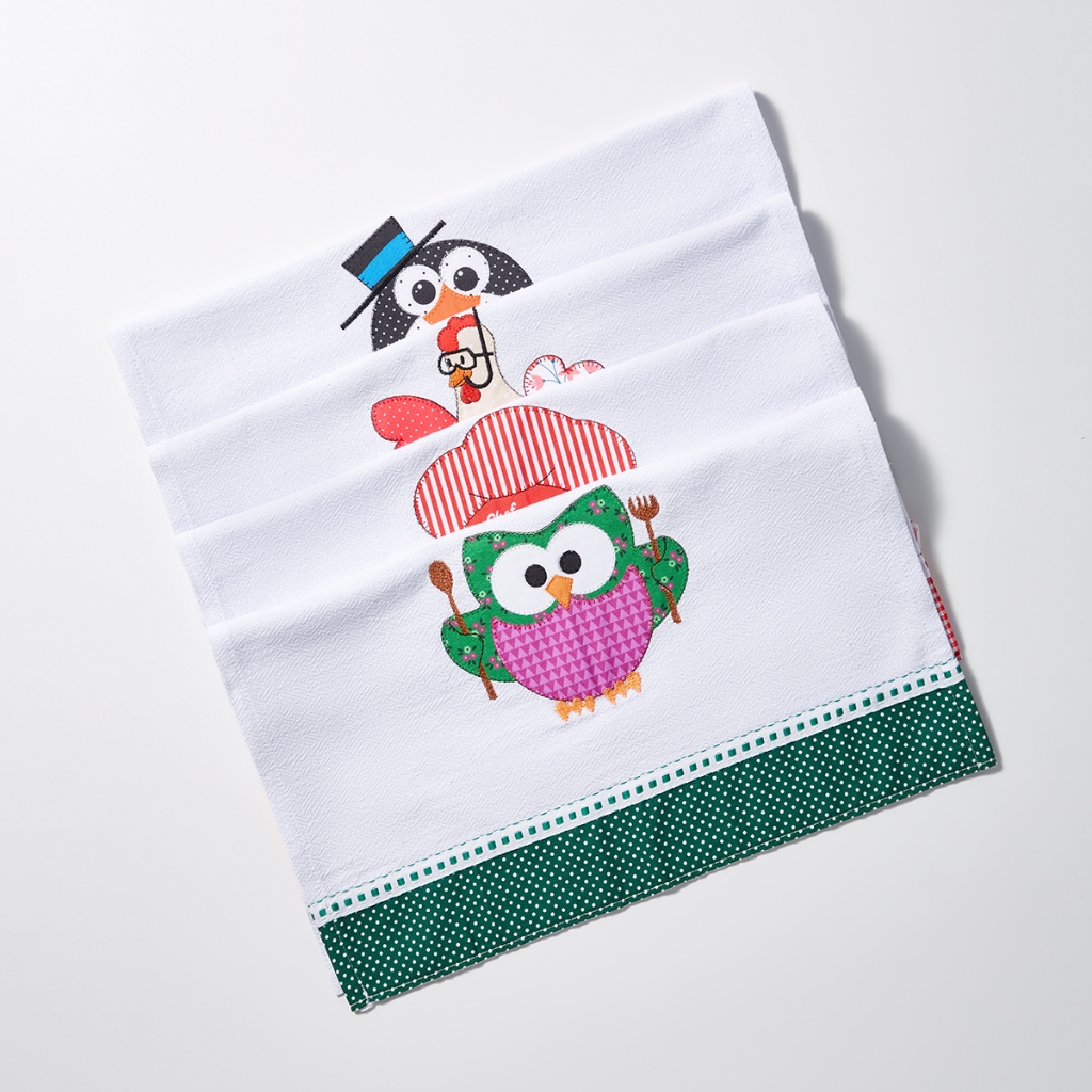 Pano De Prato Copa Atacado Barrado Patchwork Kit 5 Peças em Oferta na Shopee