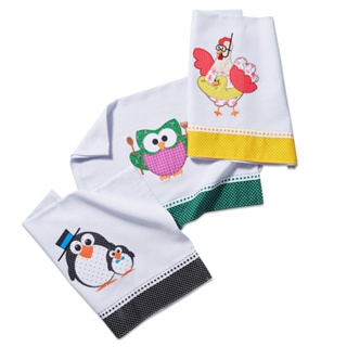 Pano De Prato Copa Barrado Atacado Patchwork Kit Com 5 Peças em Oferta na Shopee