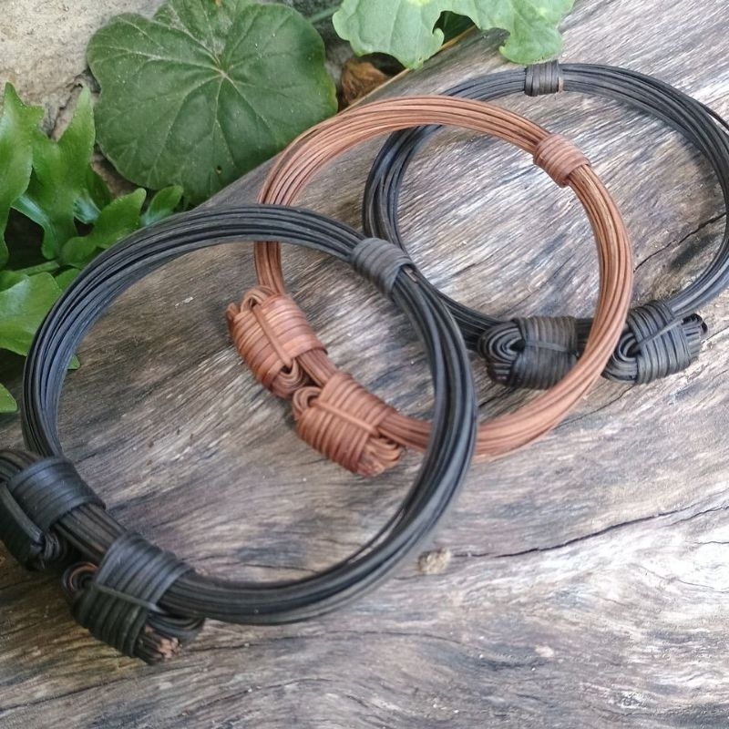 Pulseira (PRETA(M)/MARROM/adulto/ajustável )Tembé fibra de piaçava NATURAL /NÃO PODE MOLHAR-G 9 1/2 cm/ M 8 1/2diâmetro