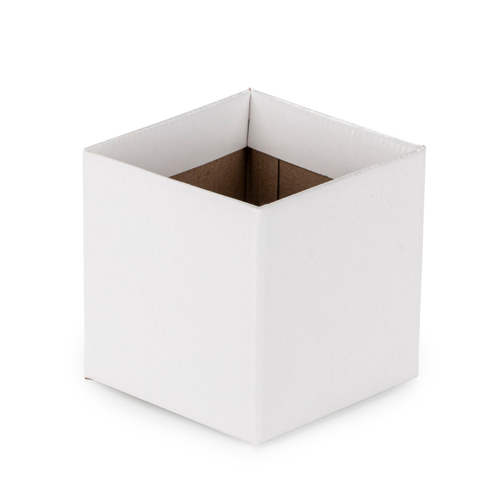 Caixa Quadrada Grande Para  Flores e Presentes Branco (05 unidades)