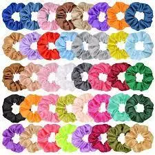 Kit Com 36 unid Xuxinha De Cetim Scrunchies Laço de Cabelo Anti Frizz